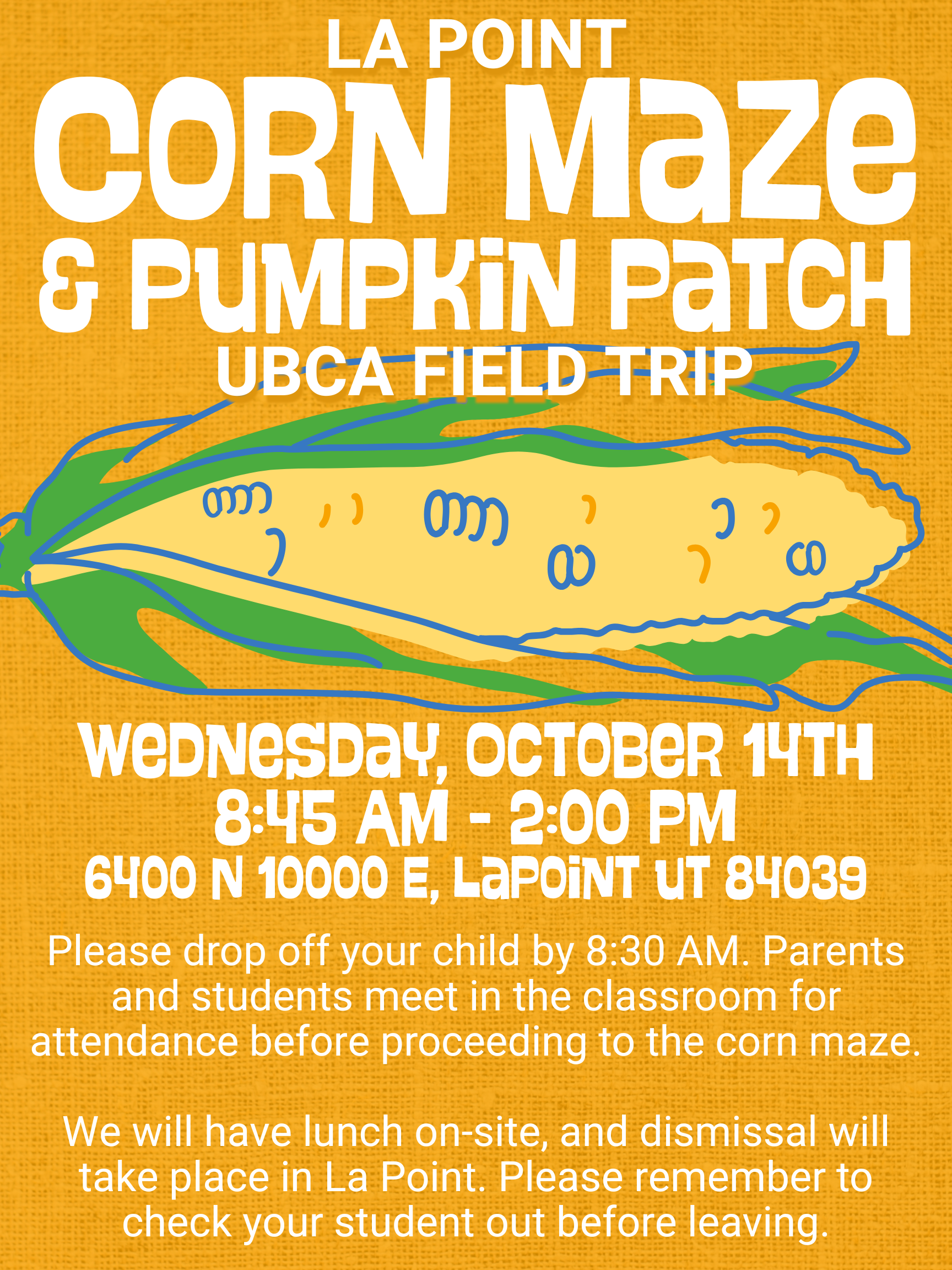 Yellow and Green Bold Corn Festival Poster